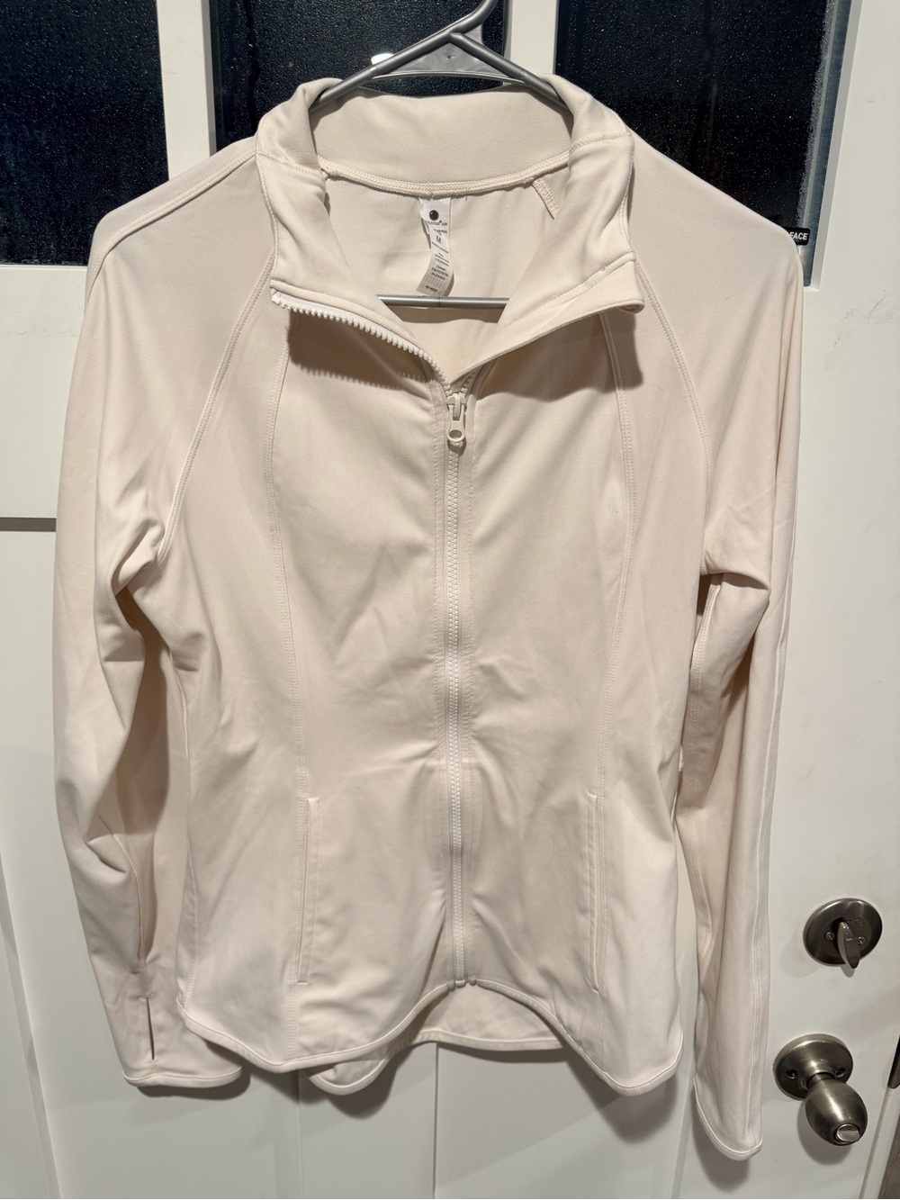 Yogalicious Cream Full-Zip Utility Jacket